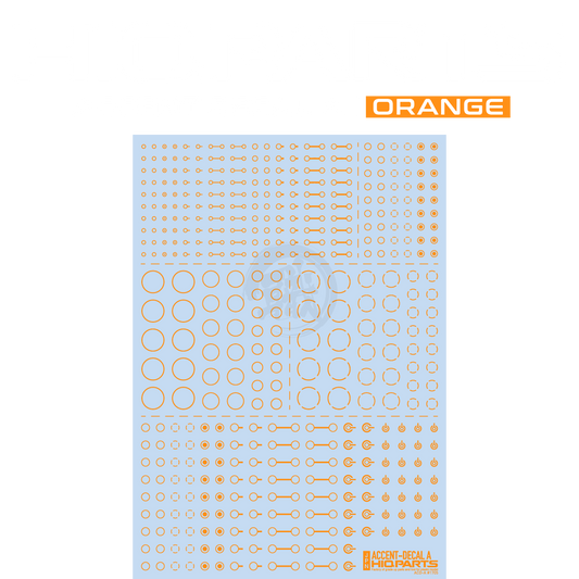 HIQParts - Accent Decal A [Orange] - ShokuninGunpla