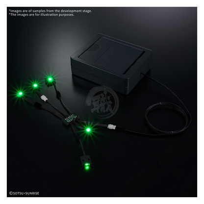 Bandai PGU Nu Gundam LED unit for model kit, featuring detailed LED components and intricate design elements.