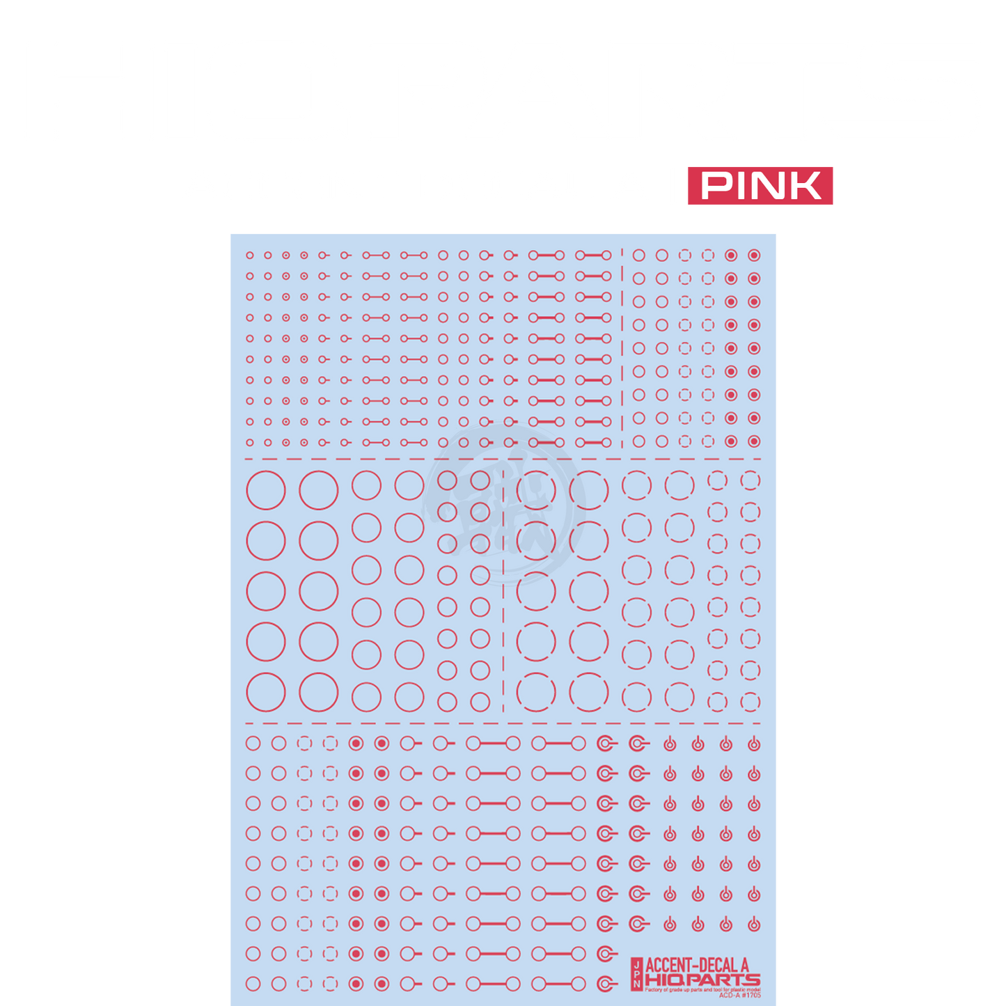 HIQParts - Accent Decal A [Pink] - ShokuninGunpla