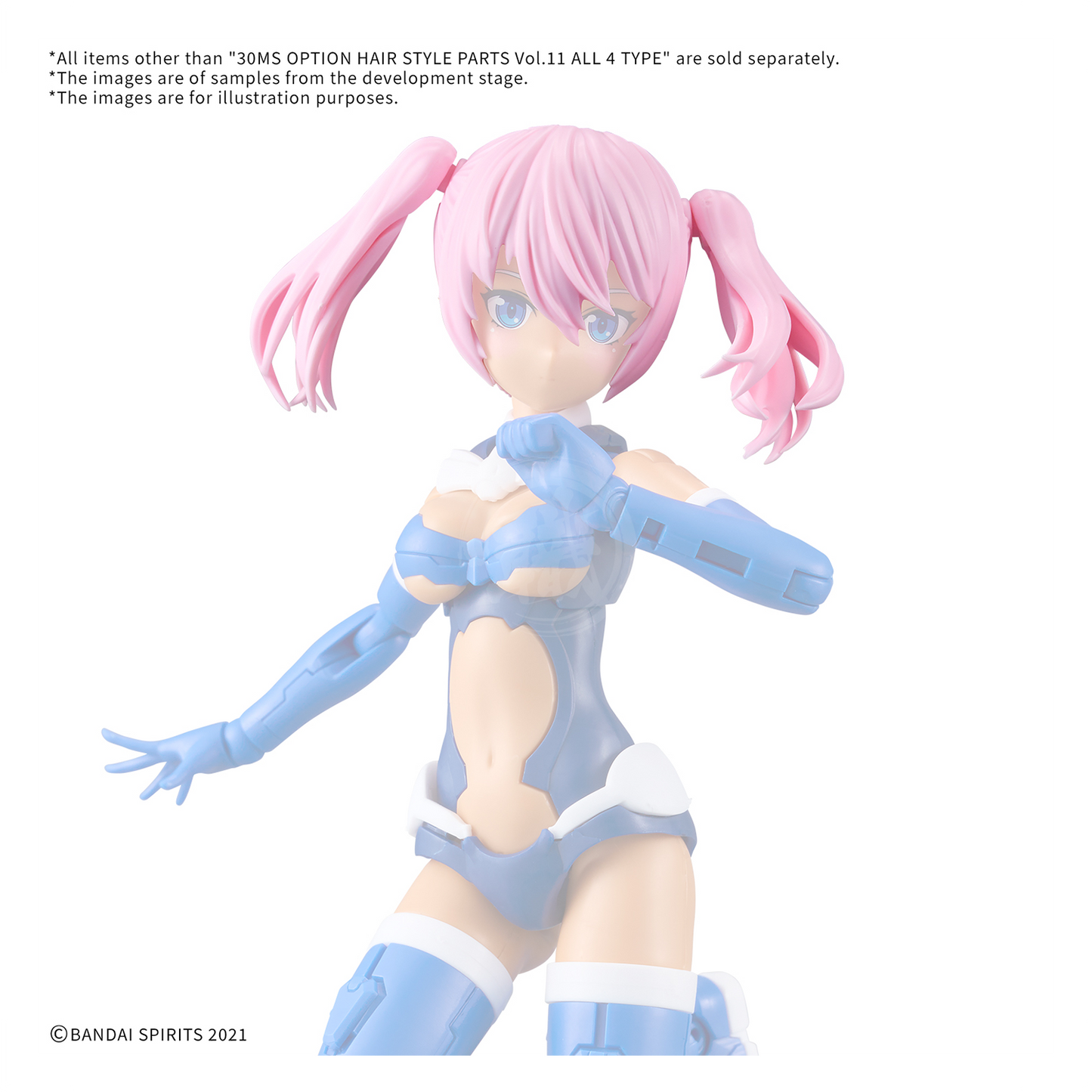 30MS Hair Style Parts [Vol.11] [Pigtail-8 Pink-1] - ShokuninGunpla