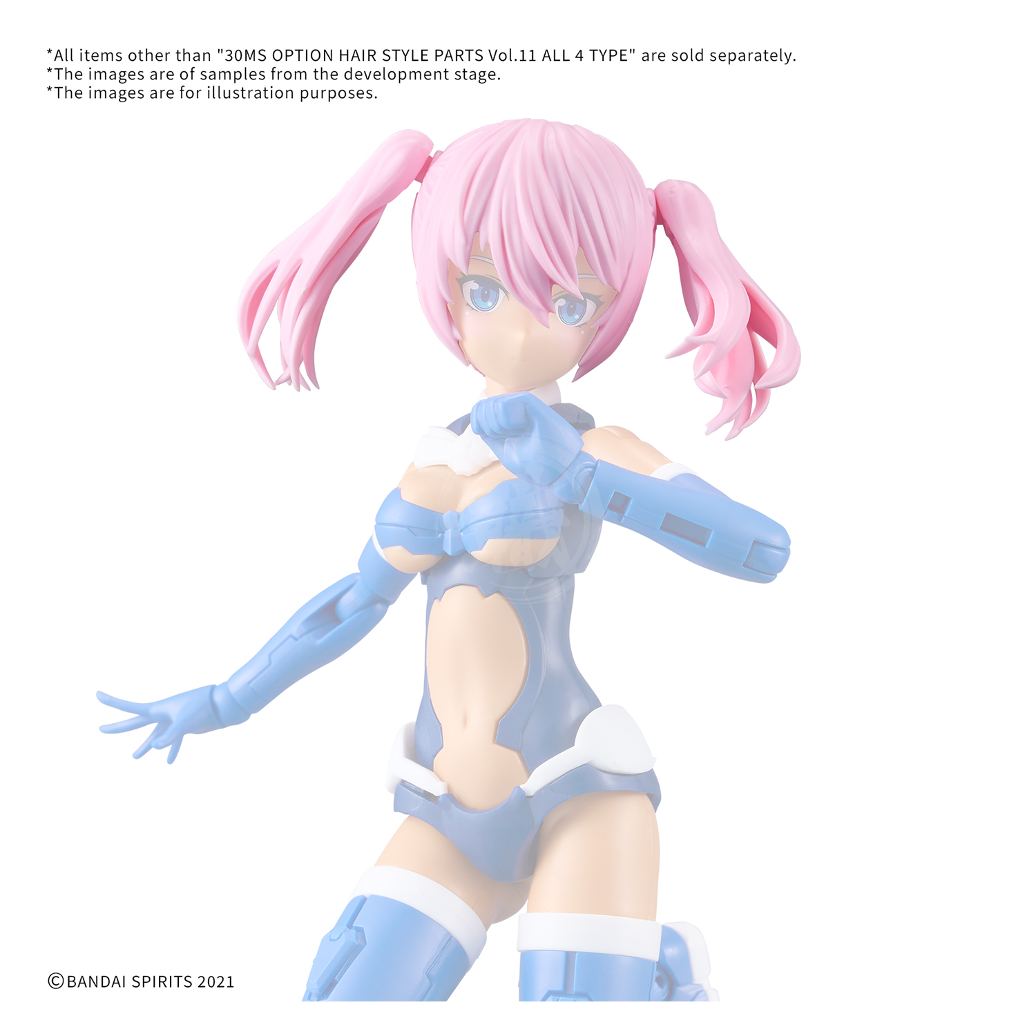 30MS Hair Style Parts [Vol.11] [Pigtail-8 Pink-1] - ShokuninGunpla