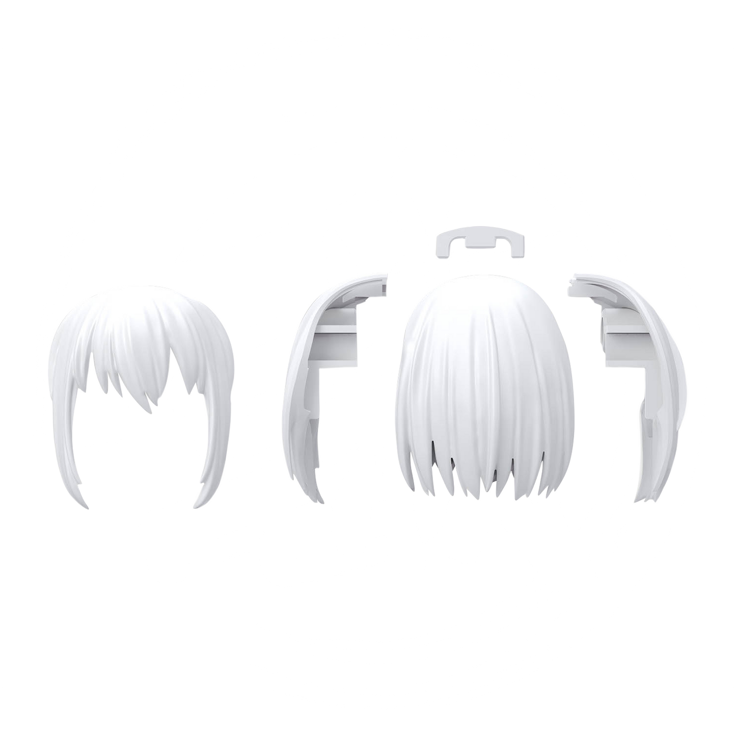 30MS Hair Style Parts [Vol.10] [Medium-3 White-1] - ShokuninGunpla