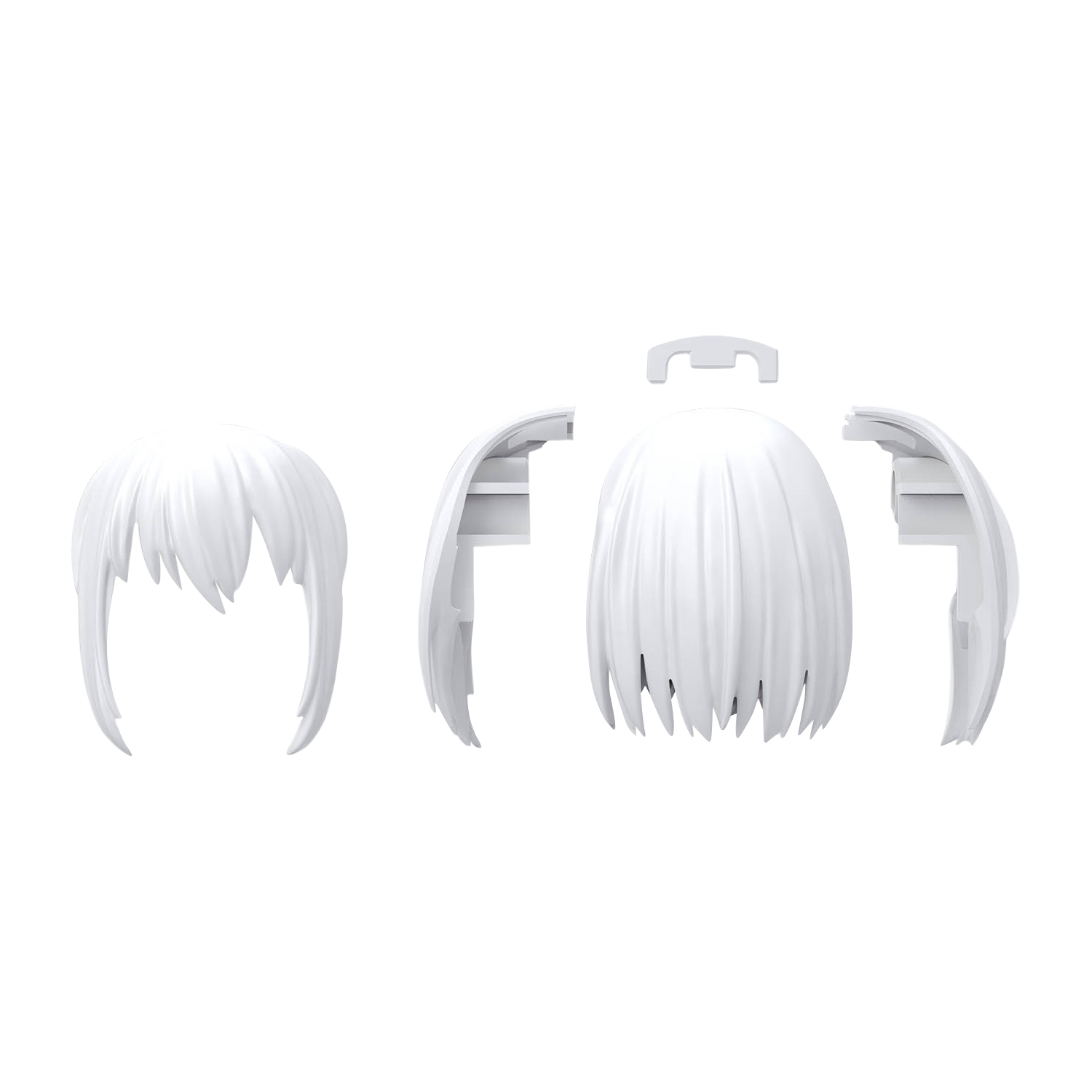 30MS Hair Style Parts [Vol.10] [Medium-3 White-1] - ShokuninGunpla