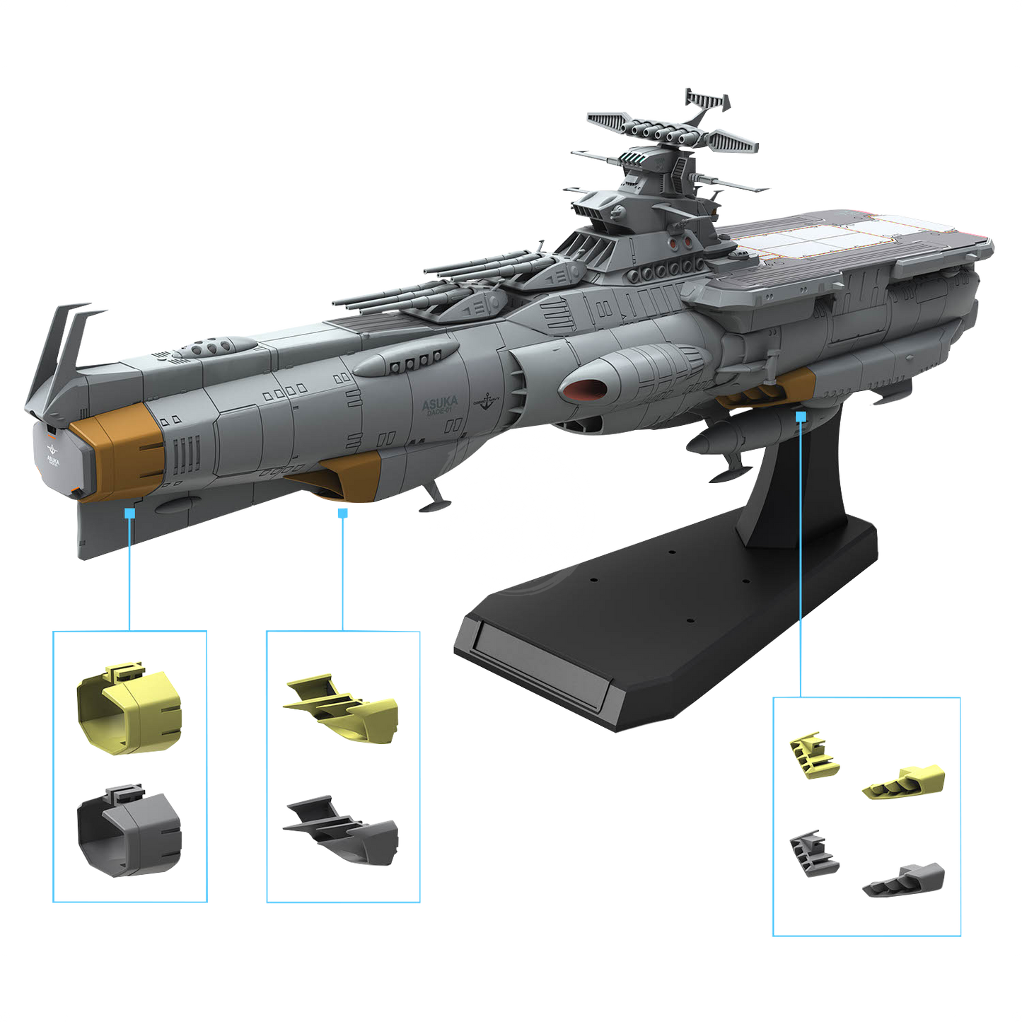 Bandai - 1/1000 EFCF Asuka Class Fast Combat Support Tender/Amphibious Assault Ship DX - ShokuninGunpla