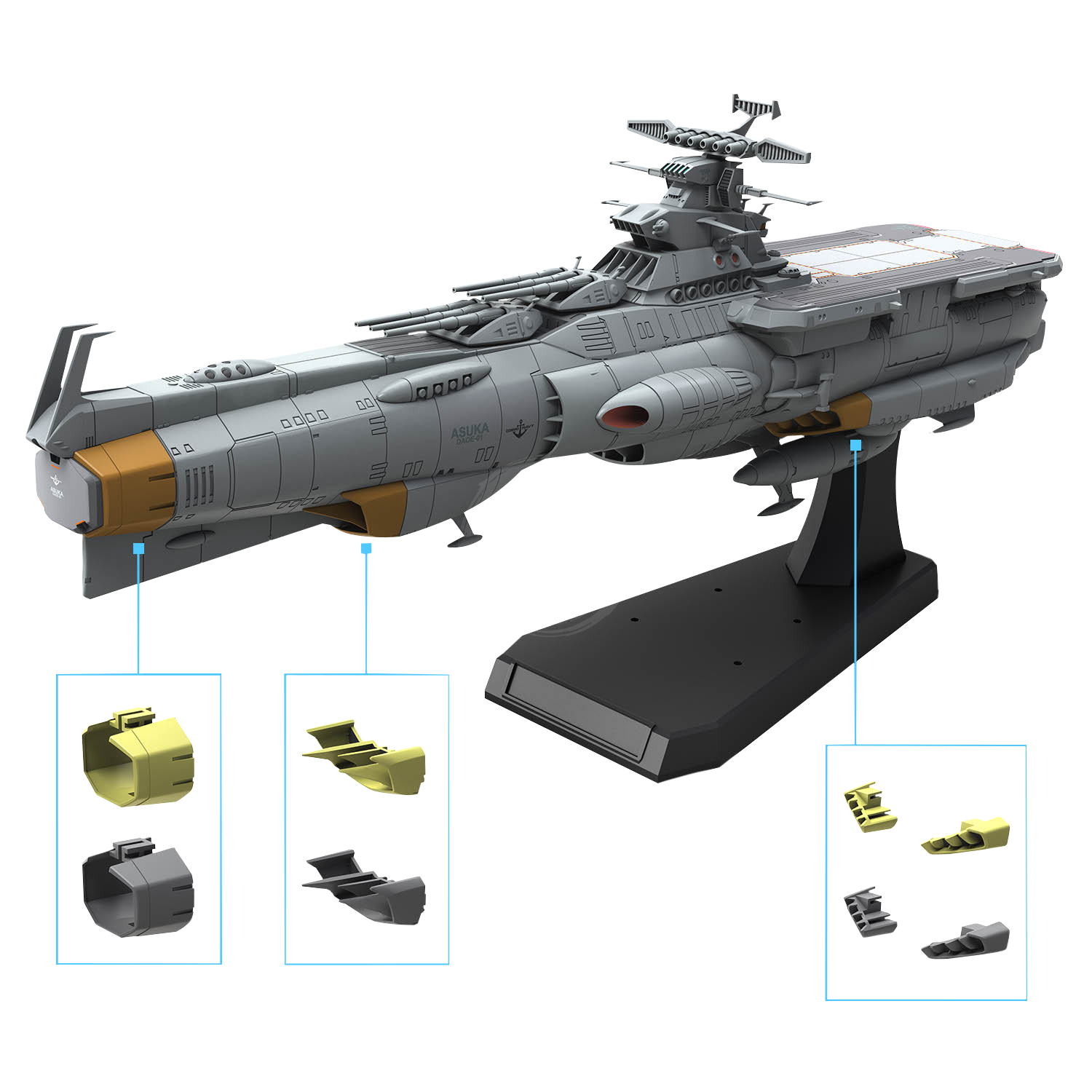 Bandai - 1/1000 EFCF Asuka Class Fast Combat Support Tender/Amphibious Assault Ship DX - ShokuninGunpla