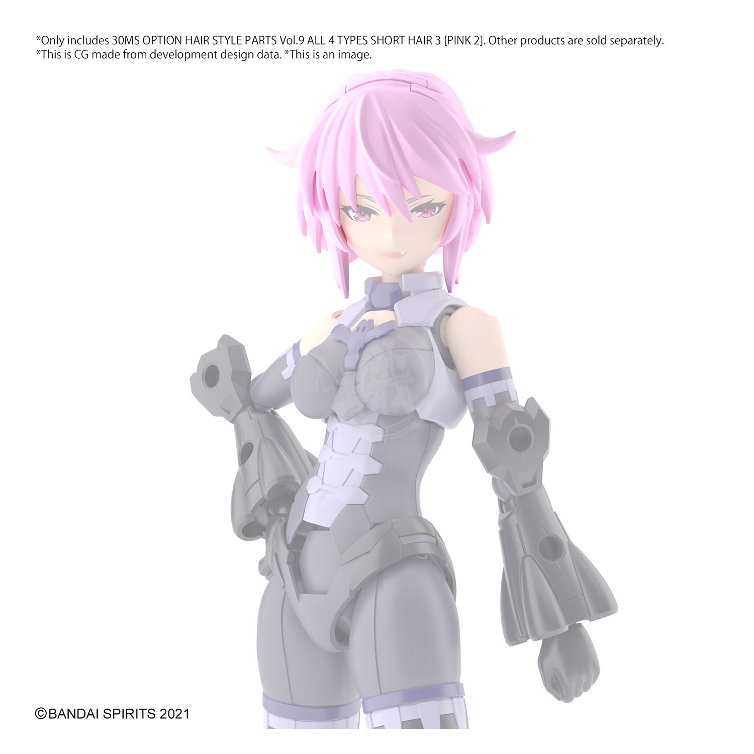 Bandai - 30MS Hair Style Parts [Vol.9] [Short-3 Pink-2] - ShokuninGunpla