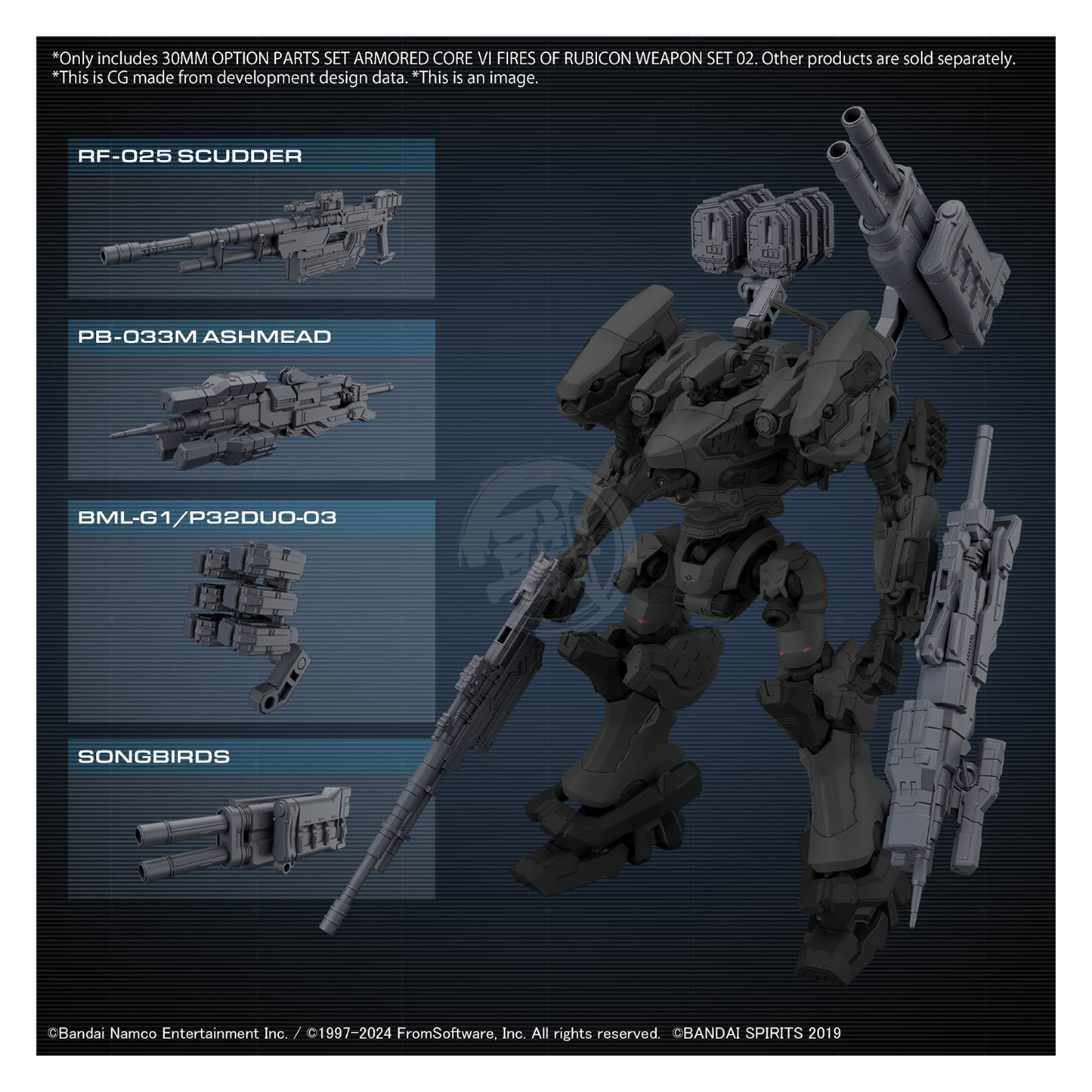 30MM Option Parts Set Armored Core Fires of Rubicon Weapon Set 02