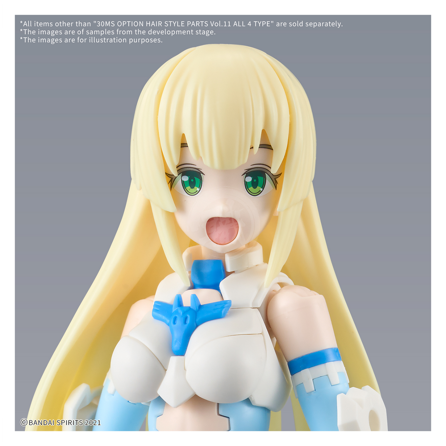 30MS Hair Style Parts [Vol.11] [Long-4 Yellow-3] - ShokuninGunpla