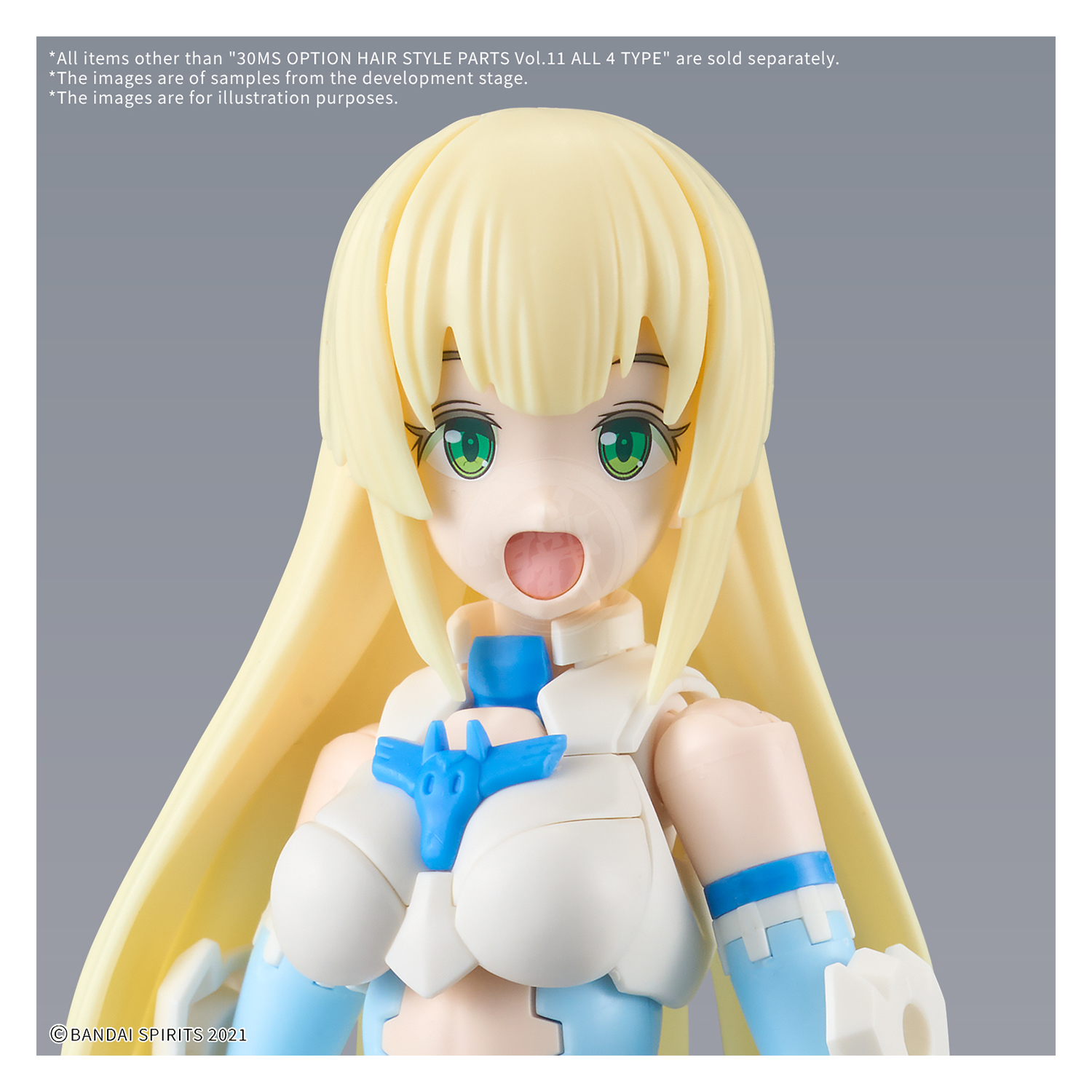 30MS Hair Style Parts [Vol.11] [Long-4 Yellow-3] - ShokuninGunpla