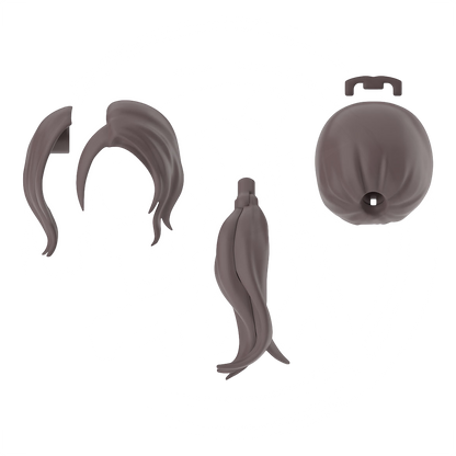 Bandai - 30MS Hair Style Parts [Vol.9] [Ponytail-6 Brown-1] - ShokuninGunpla