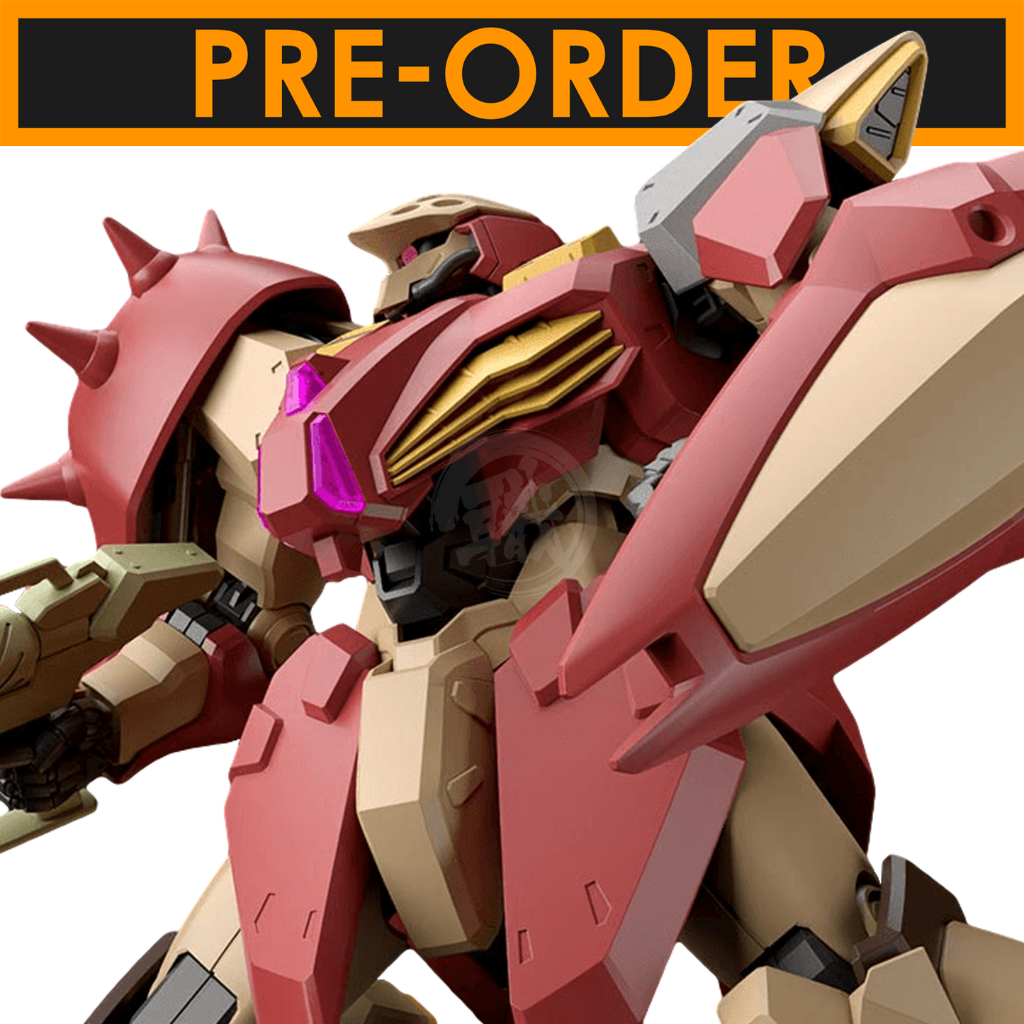 Bandai HG Messer Type-M01 model kit, detailed plastic parts for assembly, featuring weapon and accessory components.
