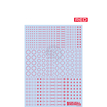 HIQParts - Accent Decal A [Red] - ShokuninGunpla