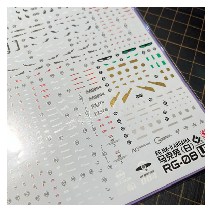 RG Gundam Mk-II [A.E.U.G] Waterslide Decals [UV]