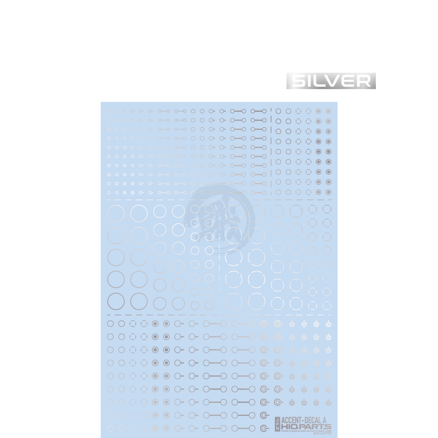 HIQParts - Accent Decal A [Silver] - ShokuninGunpla