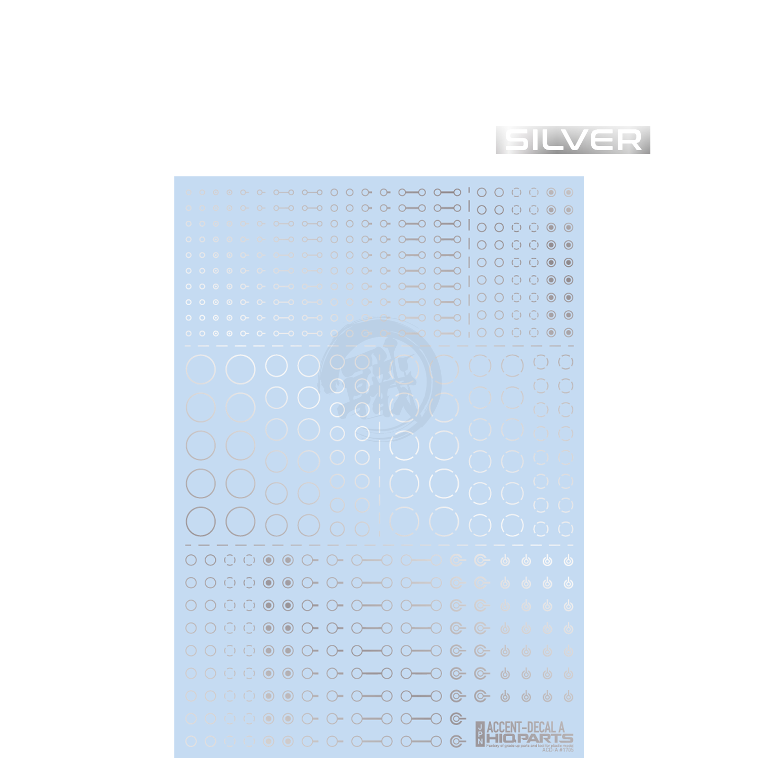 HIQParts - Accent Decal A [Silver] - ShokuninGunpla