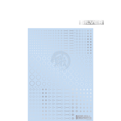 HIQParts - Accent Decal A [Silver] - ShokuninGunpla