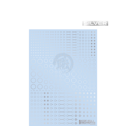 HIQParts - Accent Decal A [Silver] - ShokuninGunpla