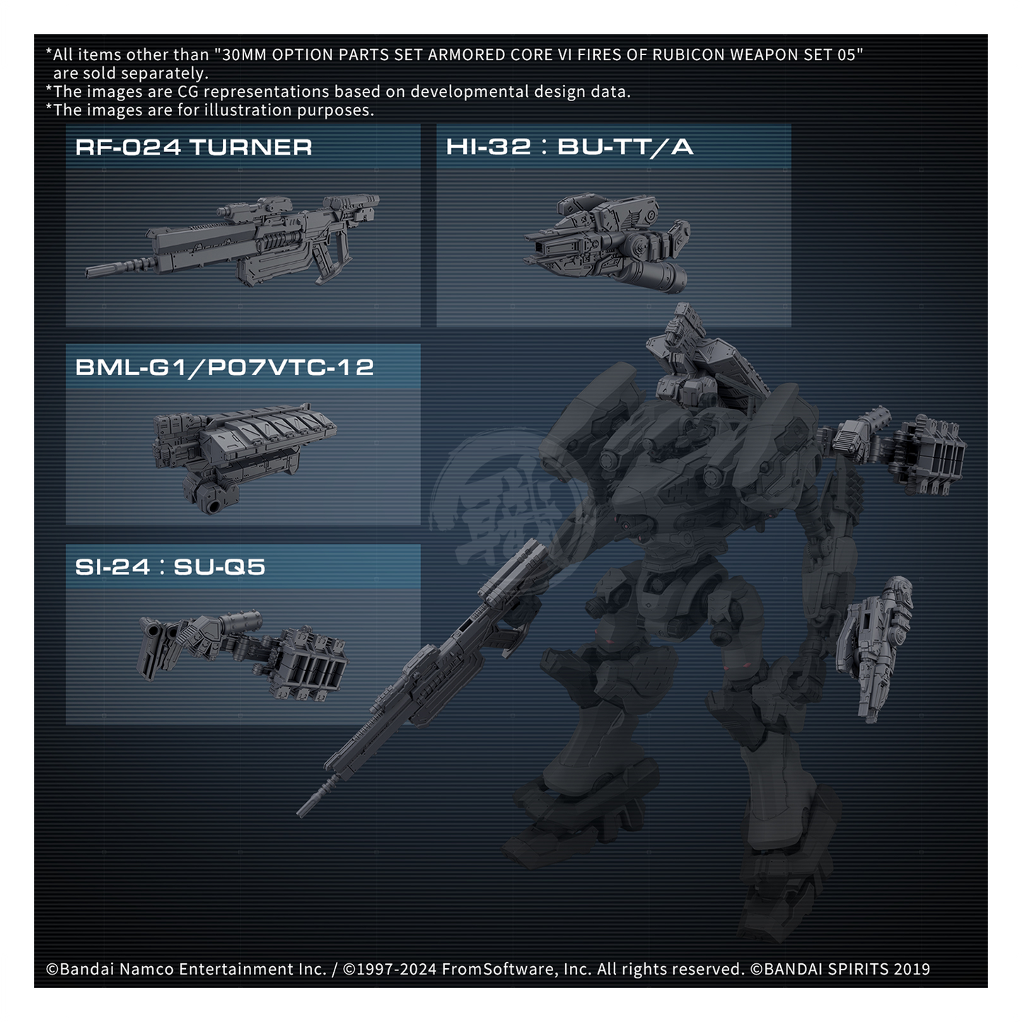 30MM Option Parts Set Armored Core Fires of Rubicon Weapon Set 05