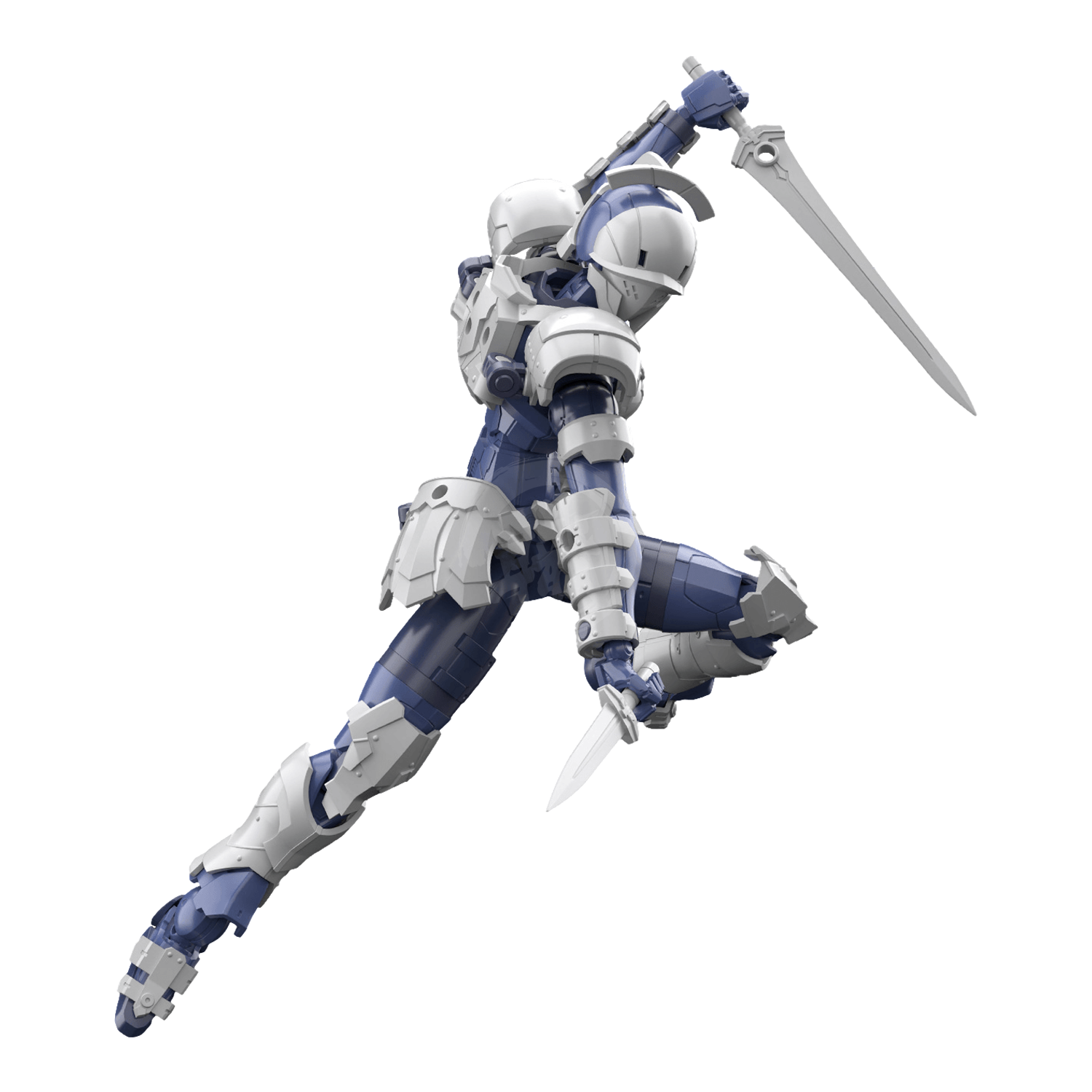 Bandai 30MF Rosan Swordman model kit featuring a detailed robotic sword-wielding figure.
