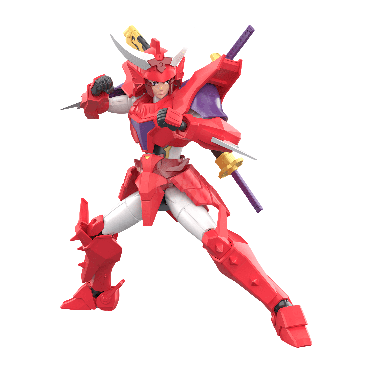 Bandai 30MF Yoroi-Shinden Samurai Troopers Gai of the Heat model kit, detailed figure from Ronin Warriors series.