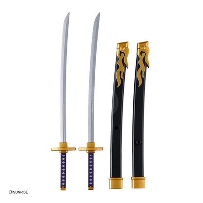 Bandai 30MF Yoroi-Shinden Samurai Troopers Gai of the Heat model kit featuring detailed action figure with armor and weapon accessories.
