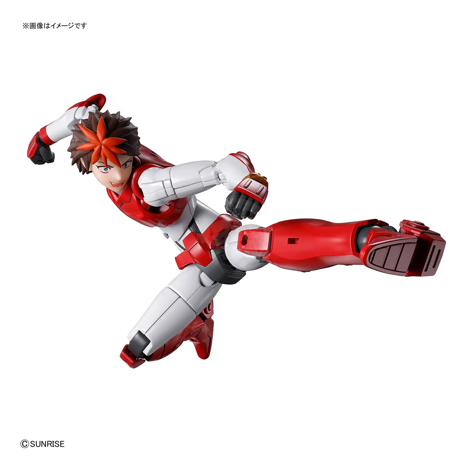 Bandai 30MF Yoroi-Shinden Samurai Troopers Gai of the Heat model kit featuring detailed armor and dynamic pose.