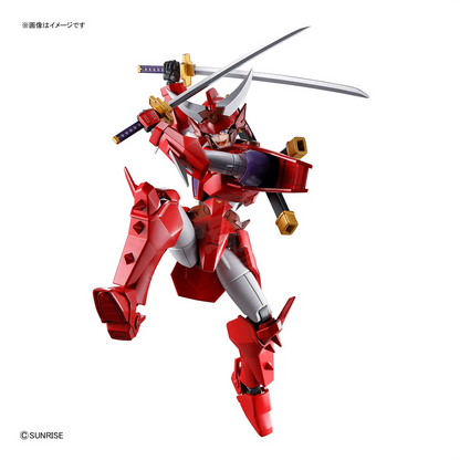 Bandai 30MF Yoroi-Shinden Samurai Troopers Gai of the Heat model kit with detailed armor and poseable figure, from Ronin Warriors series.