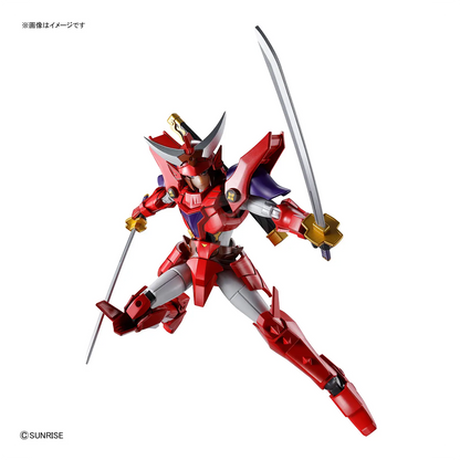 Bandai 30MF Yoroi-Shinden Samurai Troopers Gai of the Heat model kit, detailed figure with armor and weaponry from Ronin Warriors series