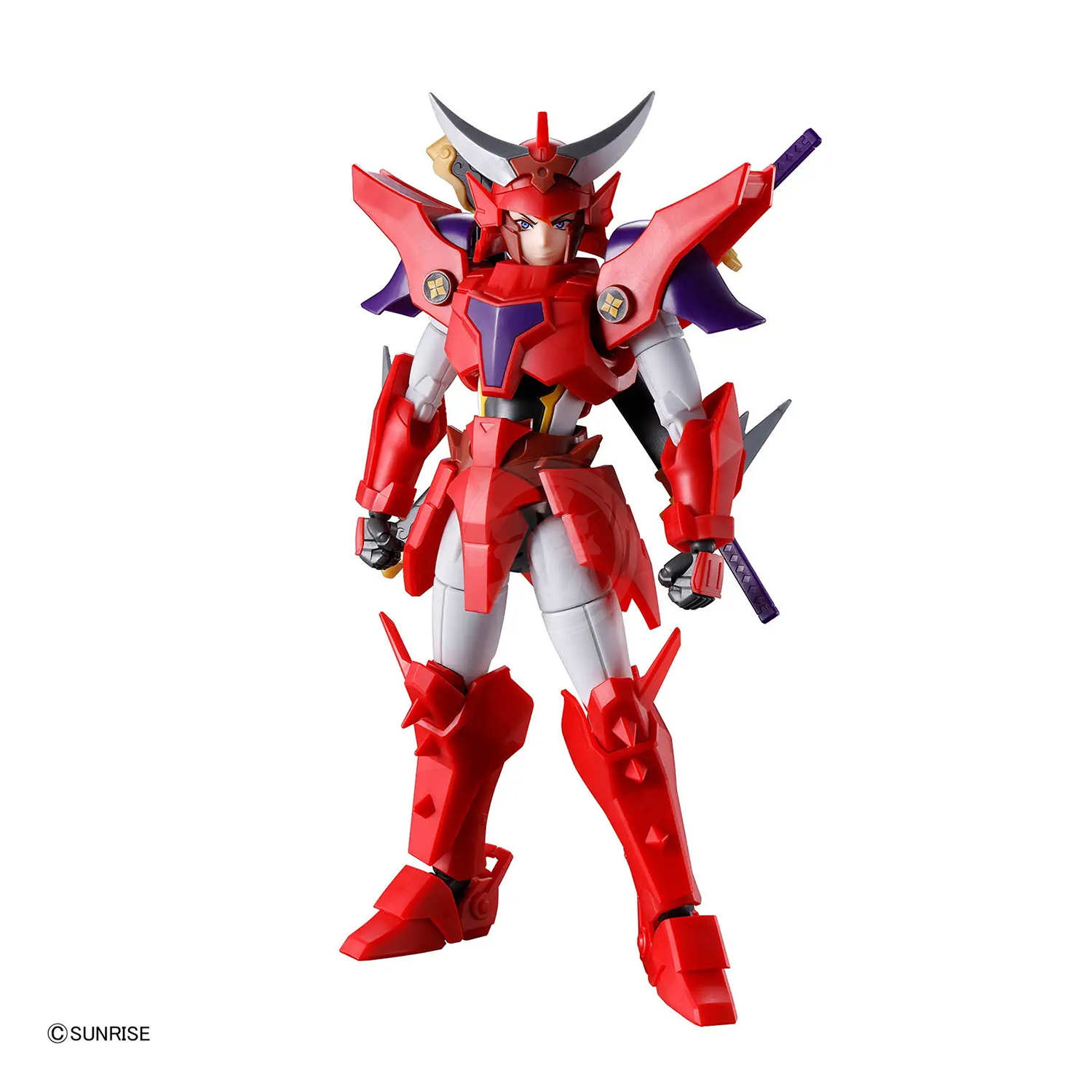 Bandai 30MF Yoroi-Shinden Samurai Troopers Gai of the Heat model kit featuring detailed armor and poseable figures from Ronin Warriors series.