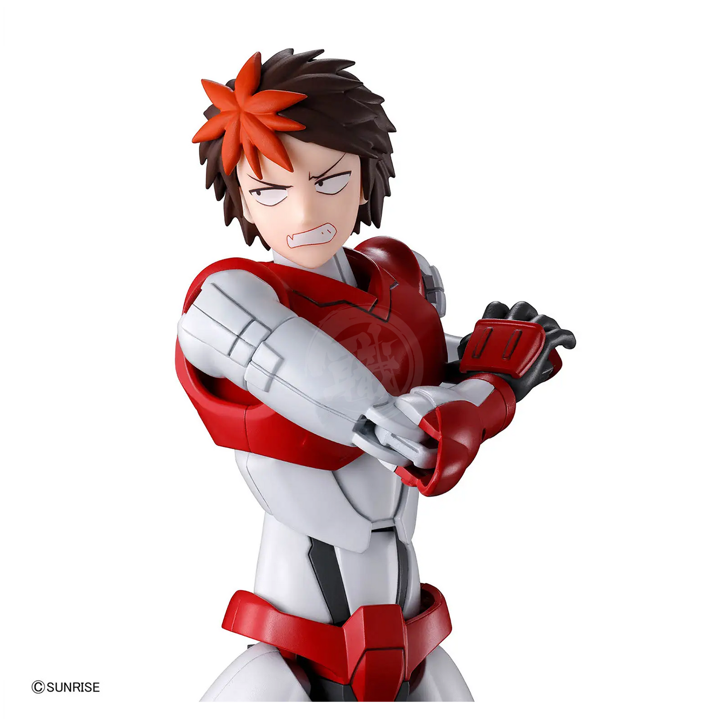 Bandai 30MF Yoroi-Shinden Samurai Troopers Gai of the Heat model kit featuring detailed armor and dynamic pose.