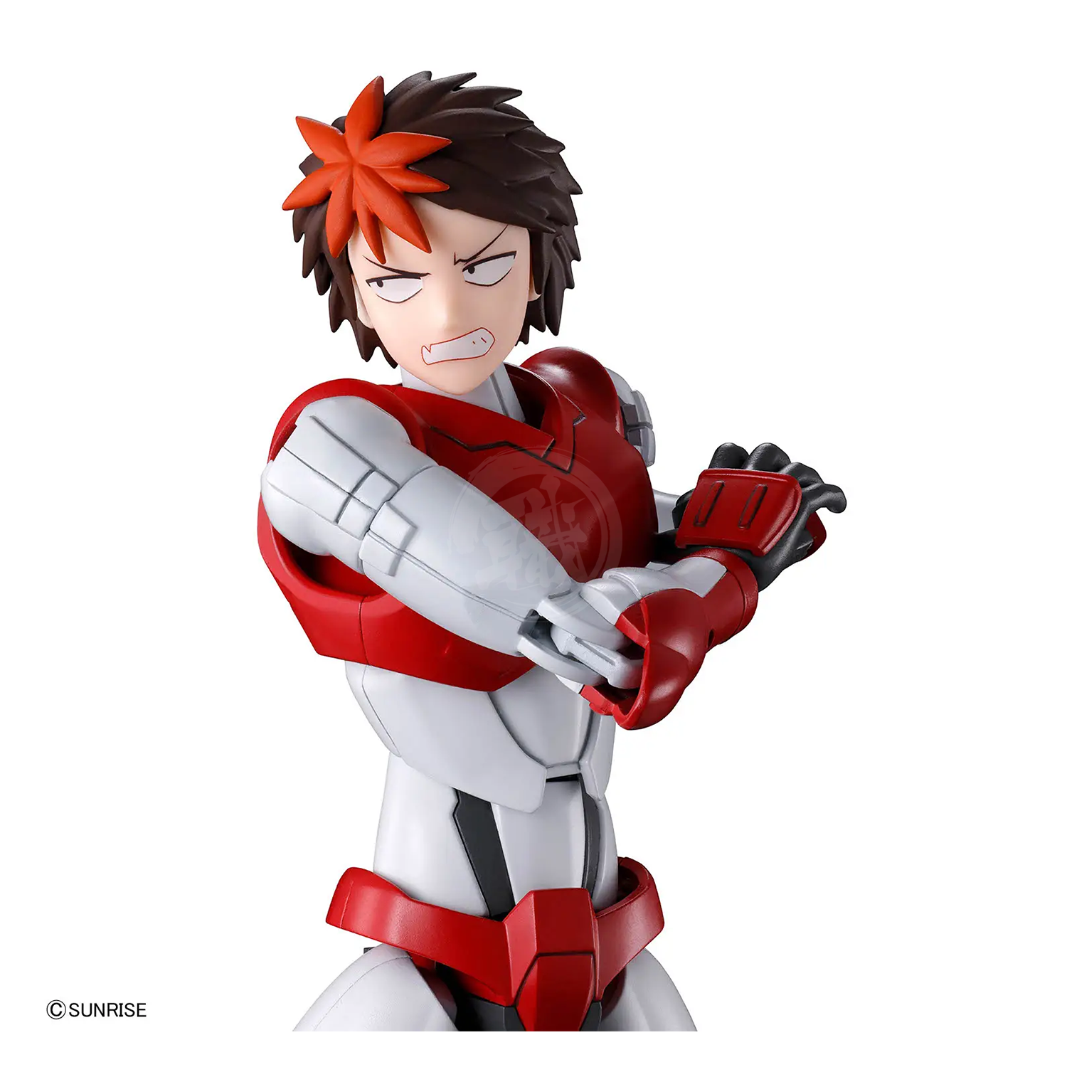 Bandai 30MF Yoroi-Shinden Samurai Troopers Gai of the Heat model kit featuring detailed armor and dynamic pose.