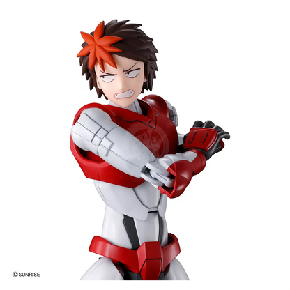 Bandai 30MF Yoroi-Shinden Samurai Troopers Gai of the Heat model kit featuring detailed armor and dynamic pose.