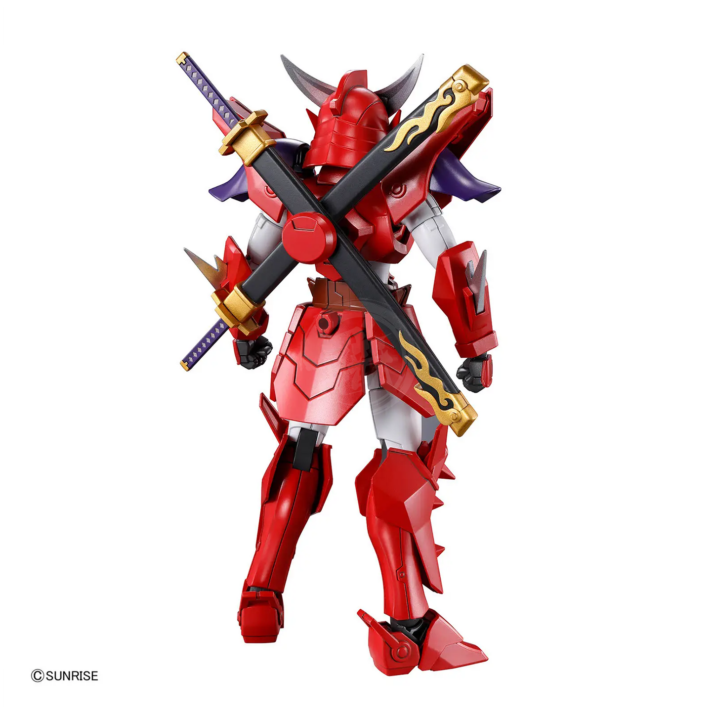 Bandai 30MF Yoroi-Shinden Samurai Troopers Gai of the Heat model kit featuring detailed armor and dynamic pose.