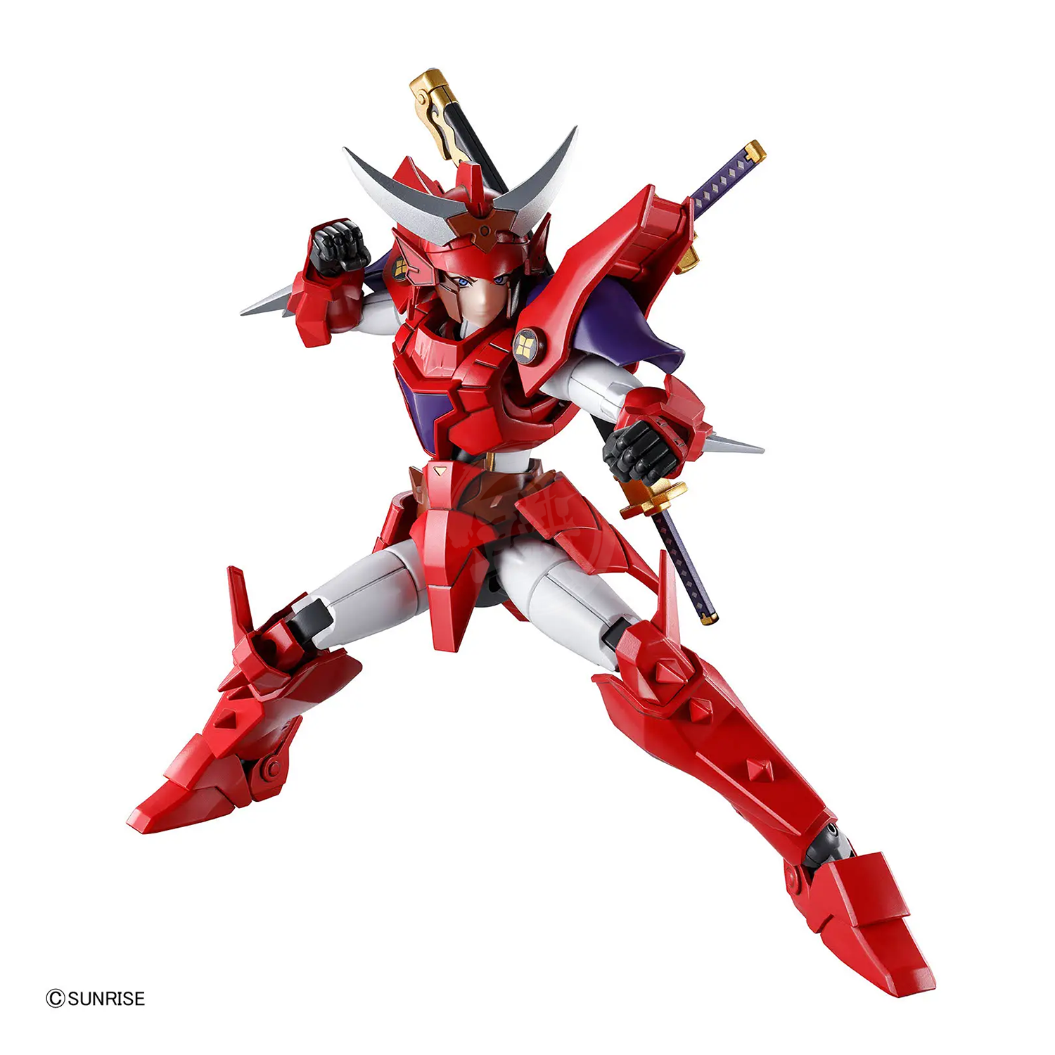 Bandai 30MF Yoroi-Shinden Samurai Troopers Gai of the Heat model kit, detailed plastic figure from Ronin Warriors series.