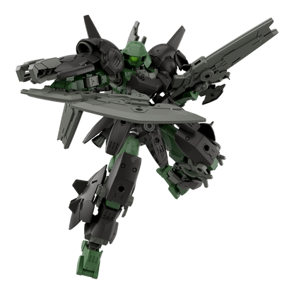 30mm Full Armor Portanova model kit by Bandai featuring detailed armored robot with weapons and intricate design elements.