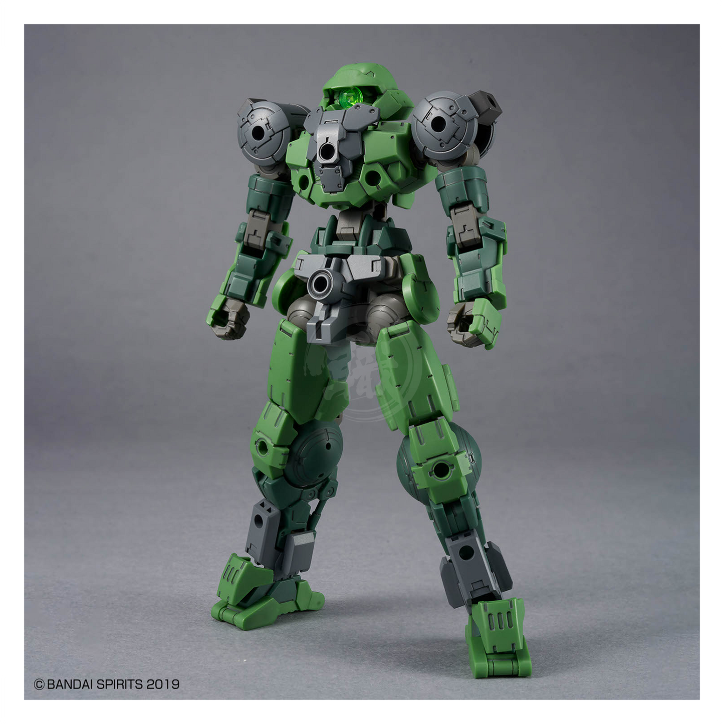 30mm Full Armor Portanova model kit by Bandai, featuring detailed armor and weaponry in a dynamic pose.