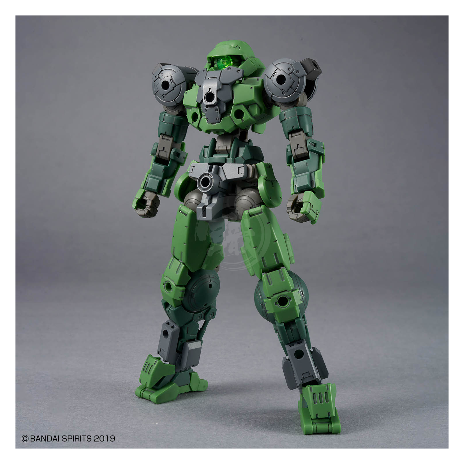 30mm Full Armor Portanova model kit by Bandai, featuring detailed armor and weaponry in a dynamic pose.