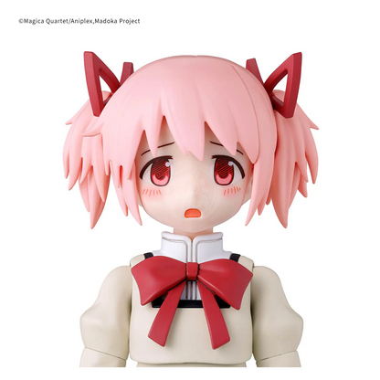 Bandai 30MP Madoka Kaname model kit in school uniform, featuring detailed character design and pose in plastic model form.