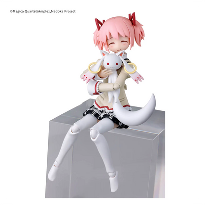 30MP Madoka Kaname model kit in school uniform by Bandai, featuring detailed character design and vibrant colors.