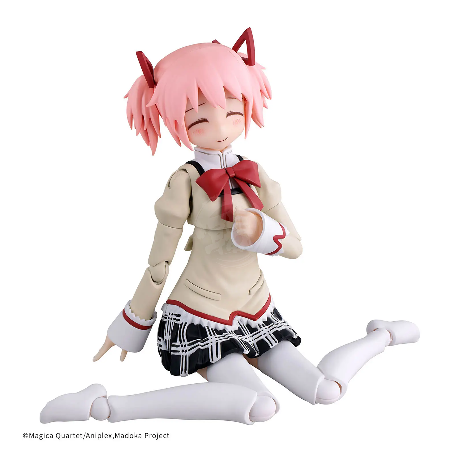 Bandai 30MP Madoka Kaname model kit in school uniform, detailed figure with vibrant colors and intricate design.