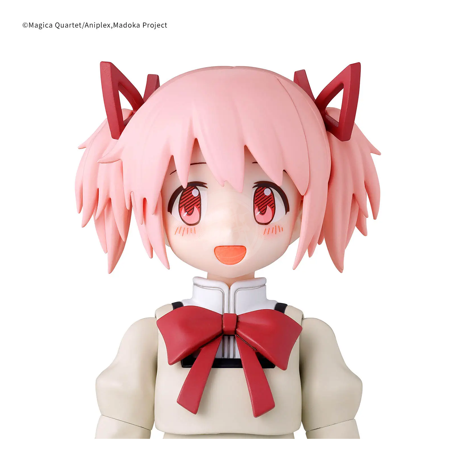Bandai 30MP Madoka Kaname model kit in school uniform, featuring detailed figure and accessories for display or collection.