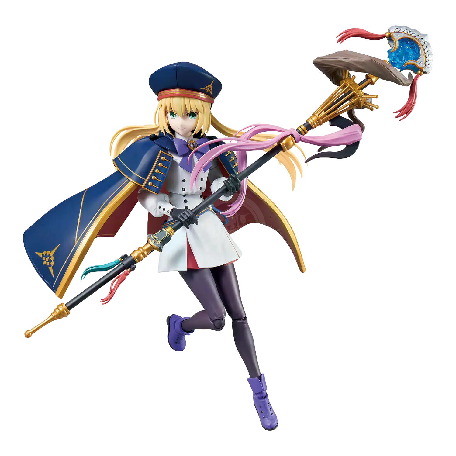 Bandai Fate/Grand Order 30MS Caster model kit featuring Altria Caster with detailed plastic parts and assembly components.