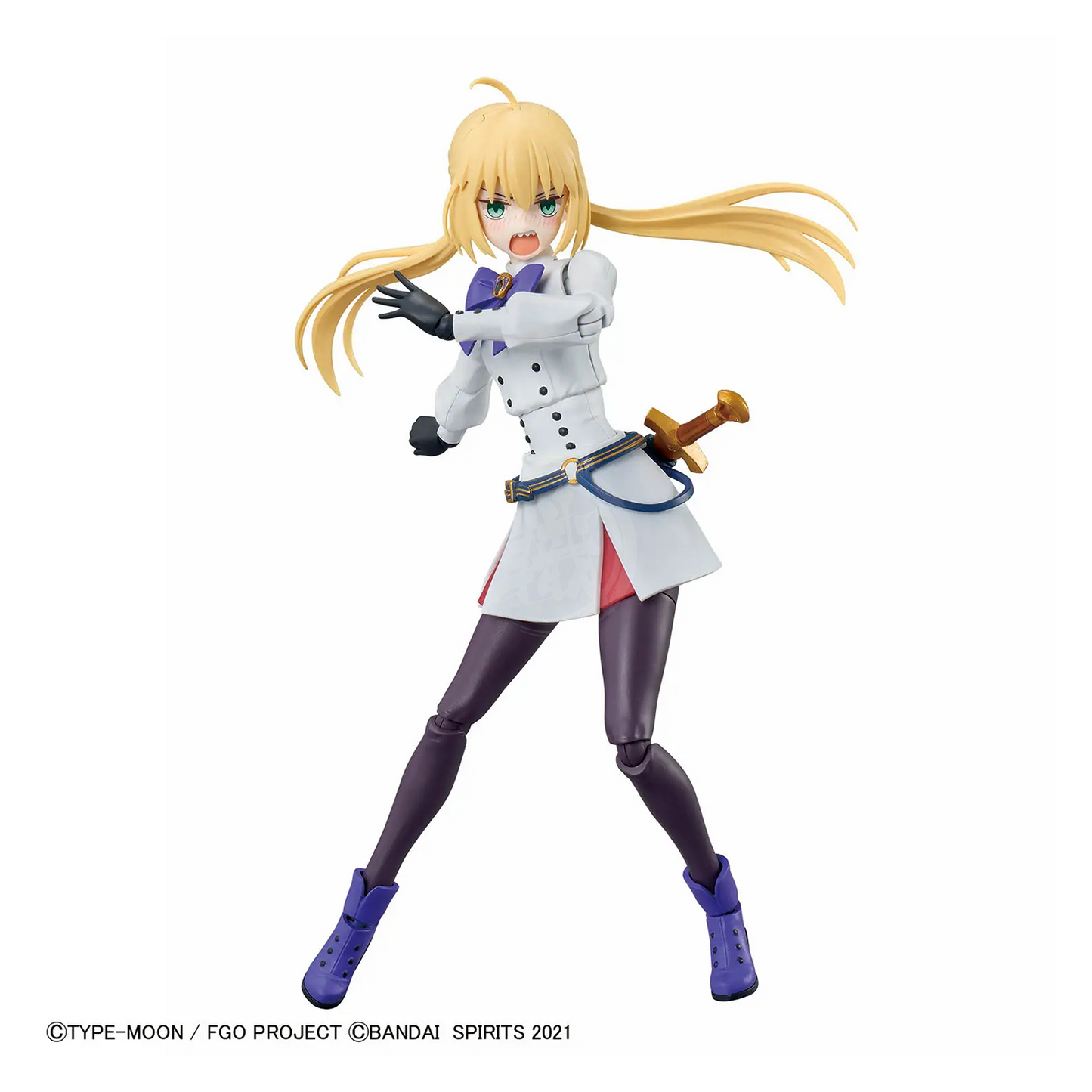 Model kit of the 30MS Caster Altria from Fate Grand Order by Bandai, featuring detailed plastic parts and assembly components.