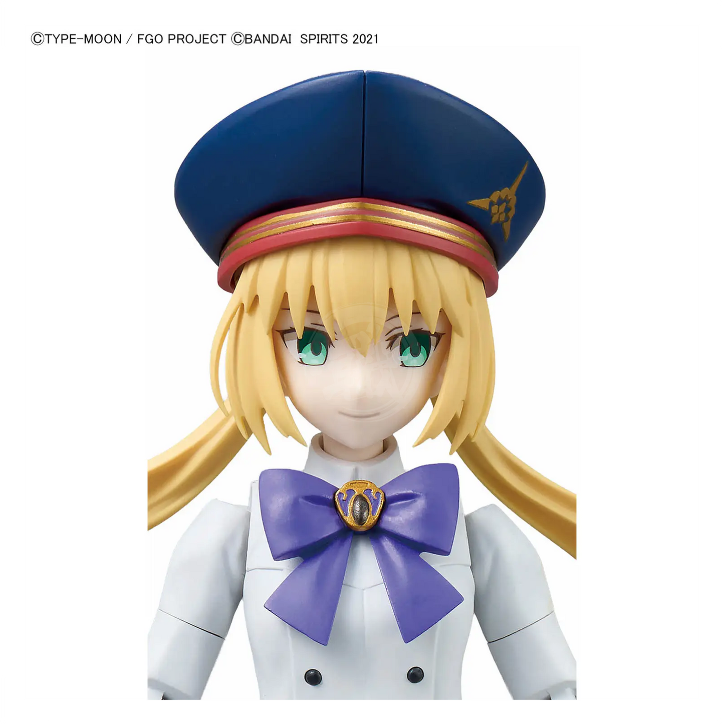 Bandai Fate Grand Order 30MS Caster model kit featuring detailed plastic parts and assembly components for collectors.