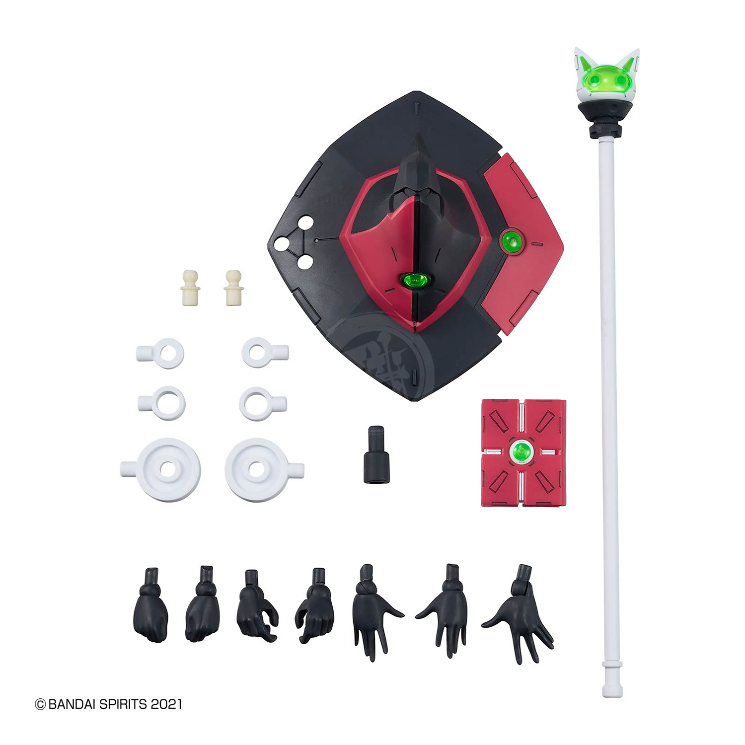 Bandai 30MS Marical model kit in color C, detailed plastic model with multiple parts assembled for display.