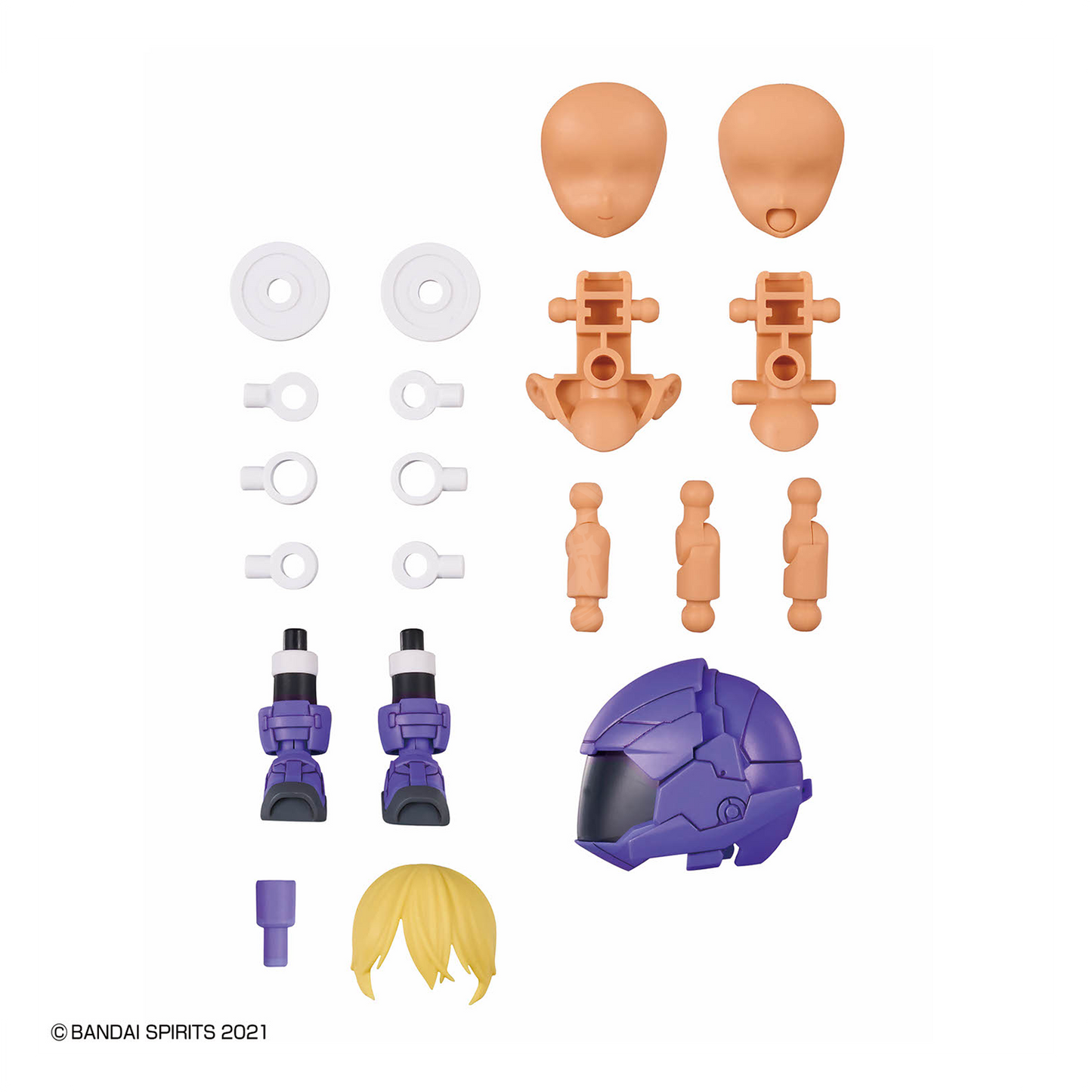 Bandai 30MS Parts Set 25 Turbo Costume in Gamma Color C, model kit components for Gundam or mecha customization.