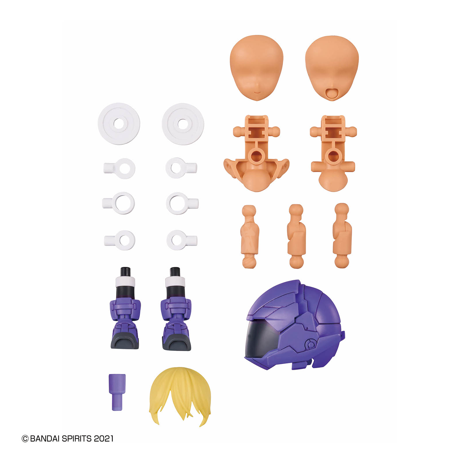 Bandai 30MS Parts Set 25 Turbo Costume in Gamma Color C, model kit components for Gundam or mecha customization.