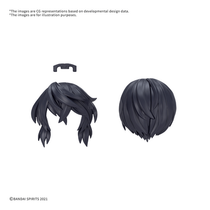 30MS Hair Style Parts [Vol.13] [Medium-8 Black-1]