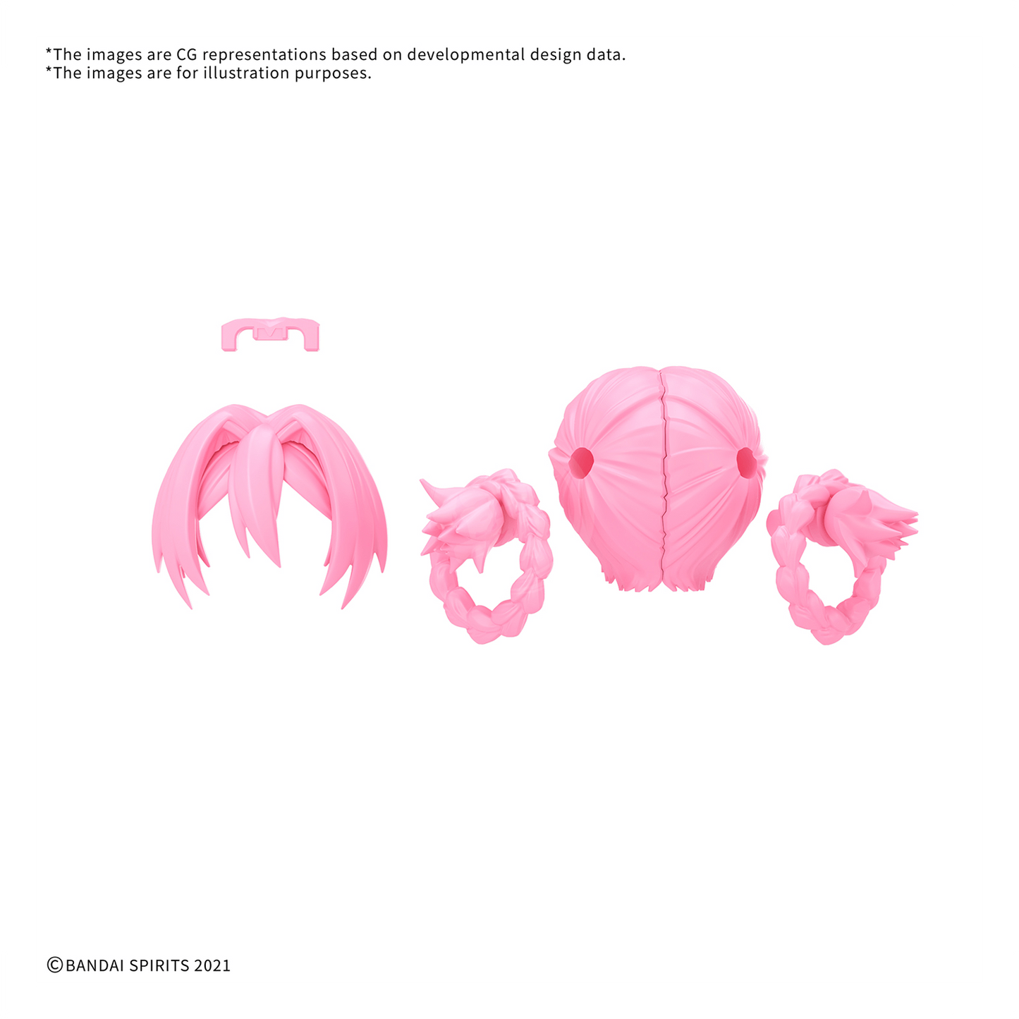 30MS Hair Style Parts [Vol.13] [Pigtails-10 Pink-3]