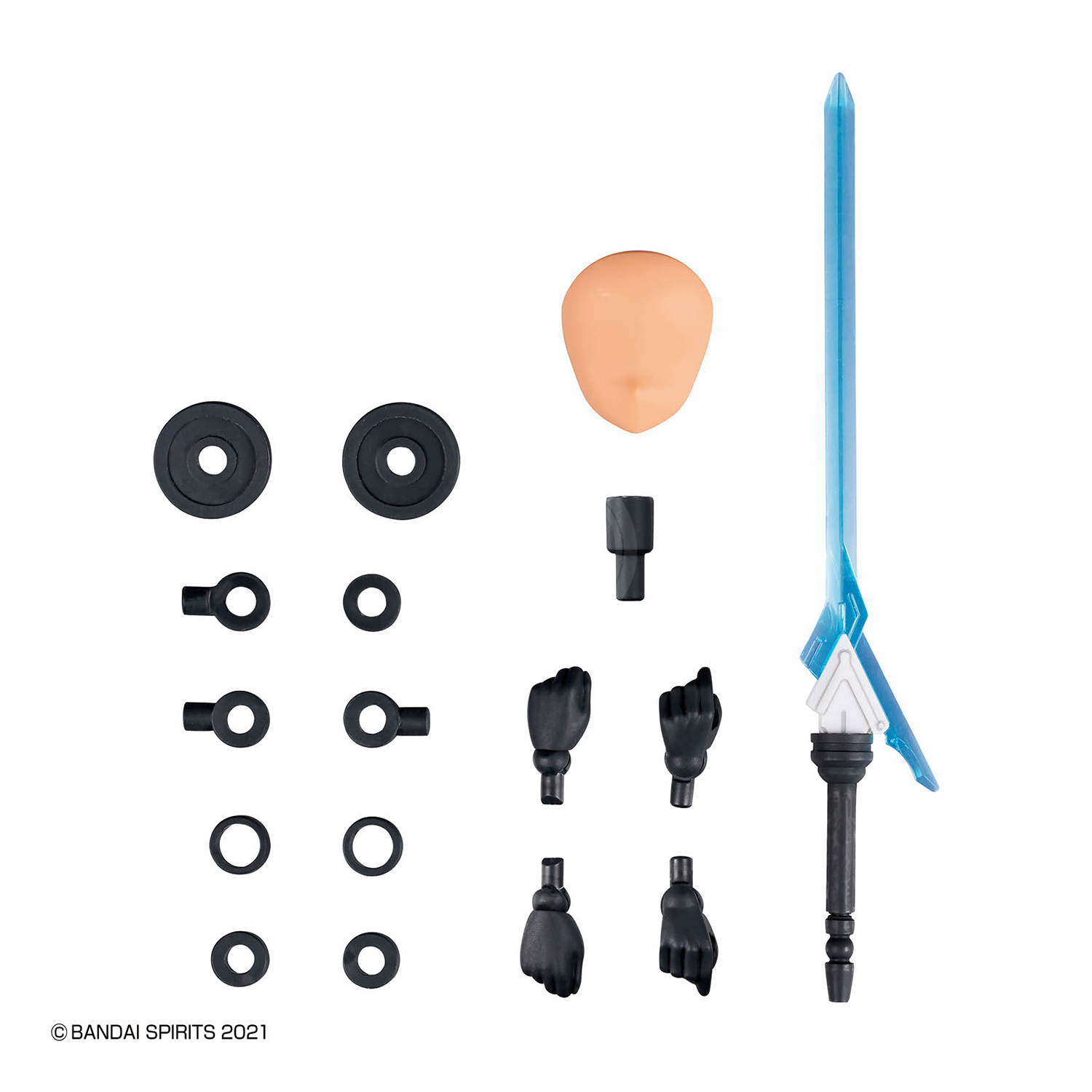 Bandai 30MS Parts Set 23 for Valkyrie costume model kit, featuring detailed armor components in color C.